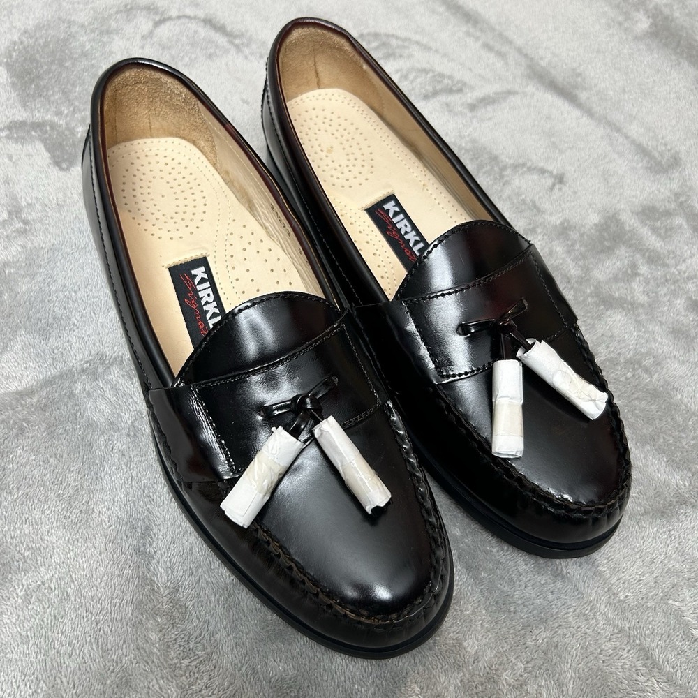 Kirkland Signature American Vintage All Leather Shoes Burgundy Loafers Men's 8 D